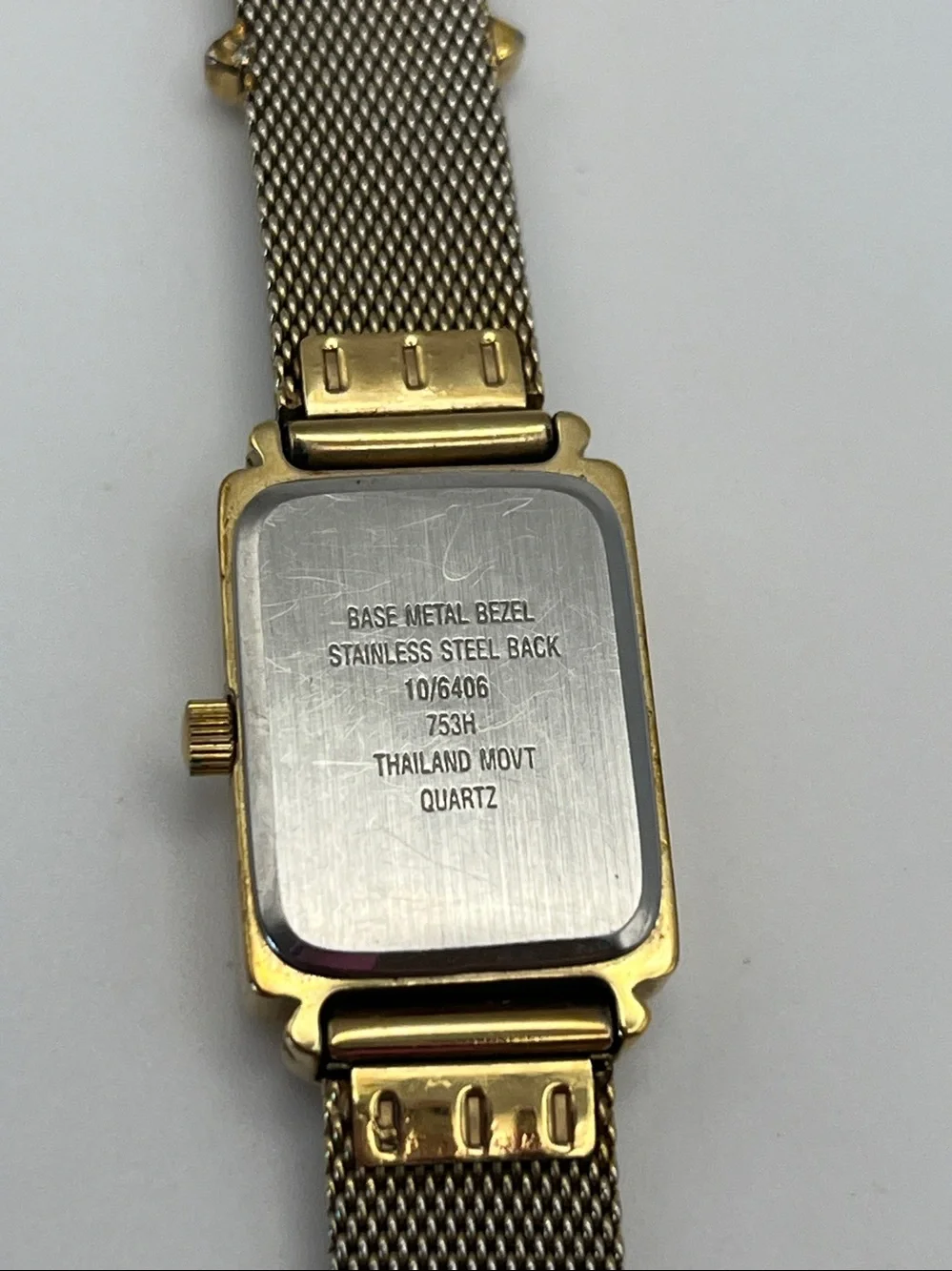 Anne Klein Women's Gold Mesh Bracelet Watch with Leaf Accents